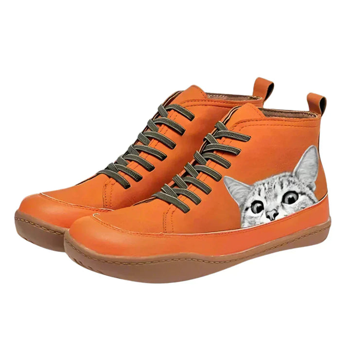 Colton™ | Leather ankle boots for cat lovers