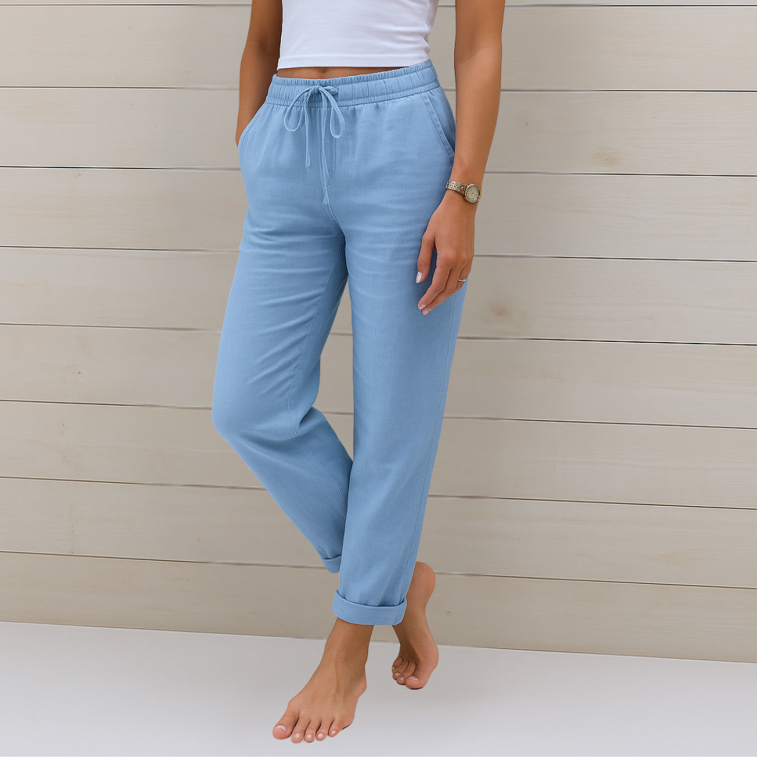 Bette™ | Premium Breathable Linen Stretch Trousers