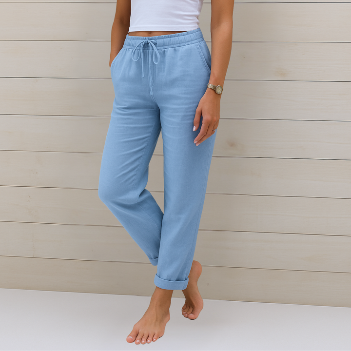 Bette™ | Premium Breathable Linen Stretch Trousers