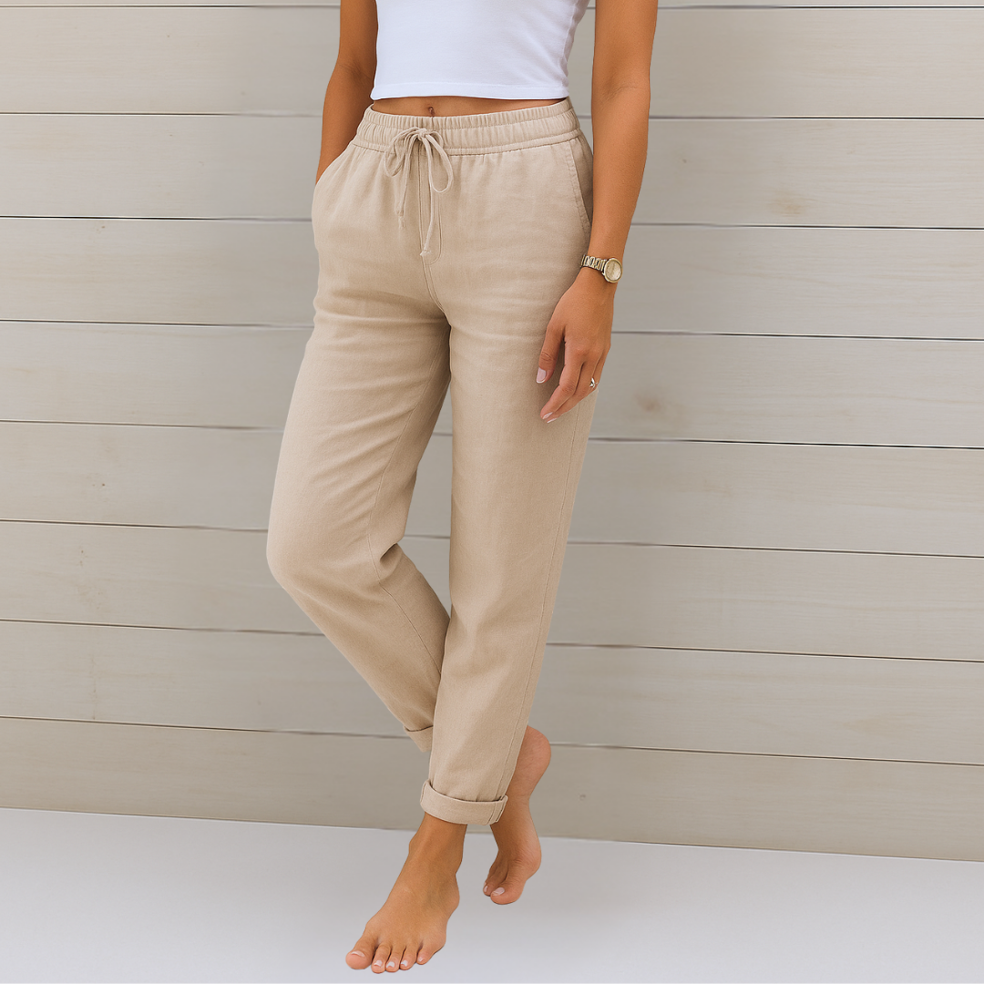 Bette™ | Premium Breathable Linen Stretch Trousers