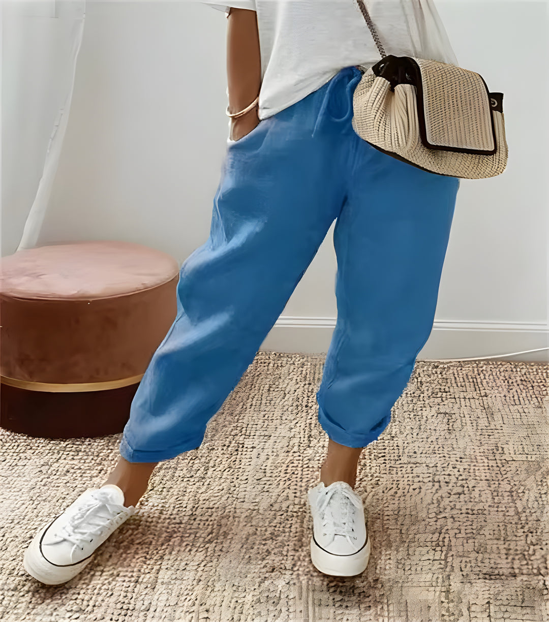 Lina | Chic breathable linen trousers beige