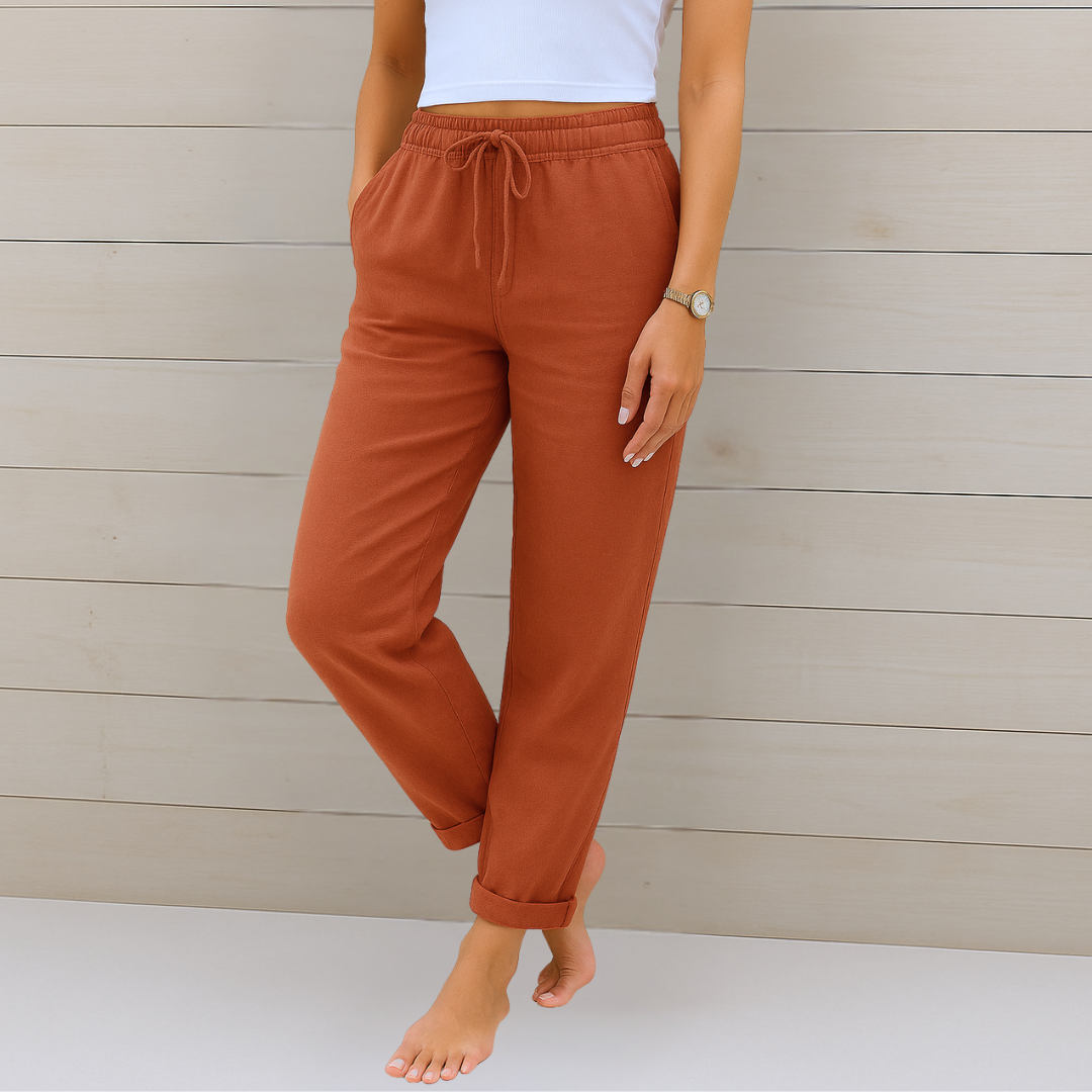 Bette™ | Premium Breathable Linen Stretch Trousers