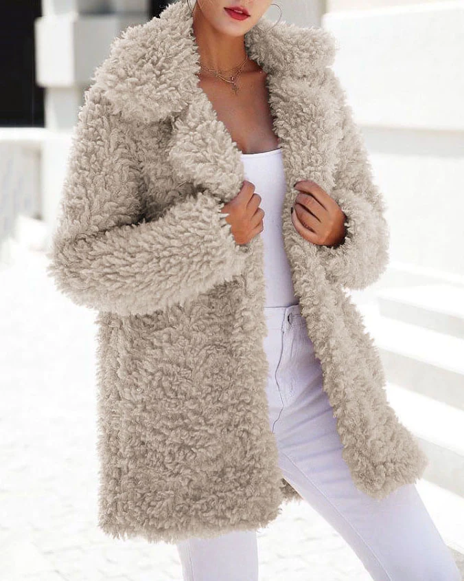 Elena| Oversized Fleece Teddy Jacket