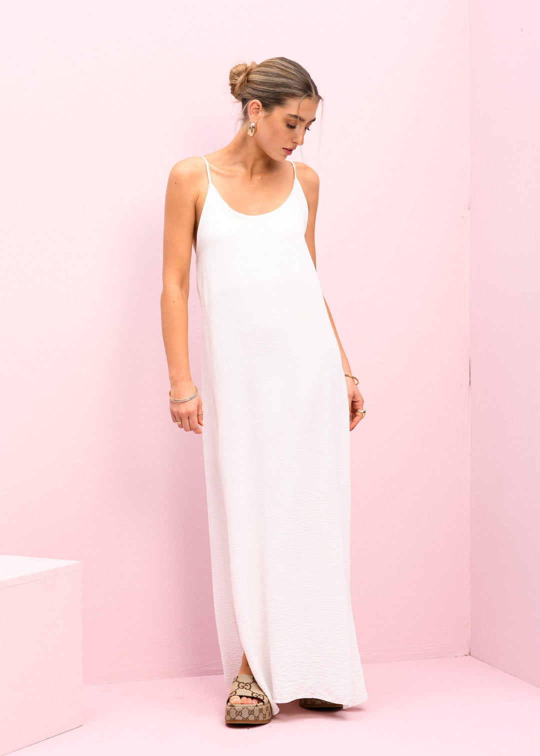 RUBBY SIMPLE MAXI DRESS COCONUT