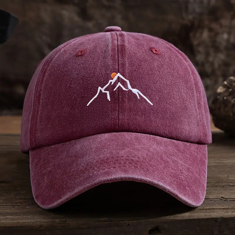 Derek™ | Baseball cap with mountain peak embroidery