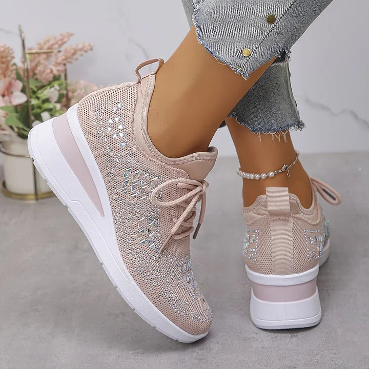 Molly – Orthopaedic Trainers with Sparkling Rhinestones