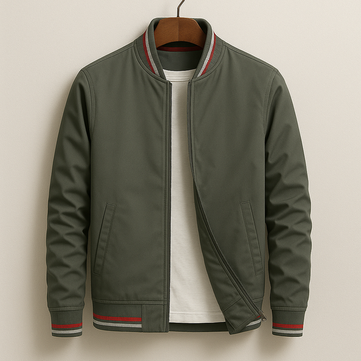 Gavin™ | Elegant Striped Bomber Jacket