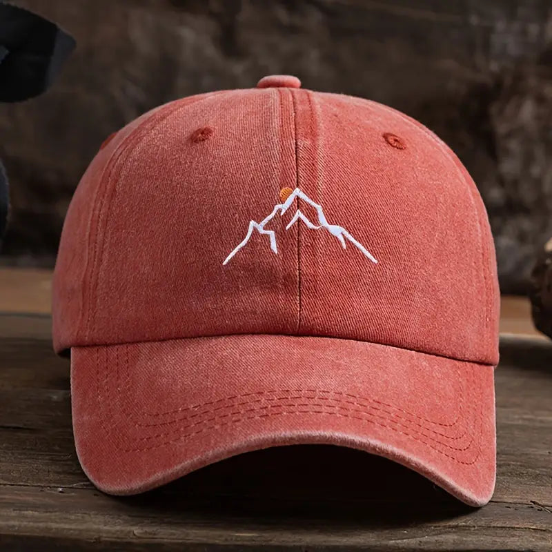 Derek™ | Baseball cap with mountain peak embroidery