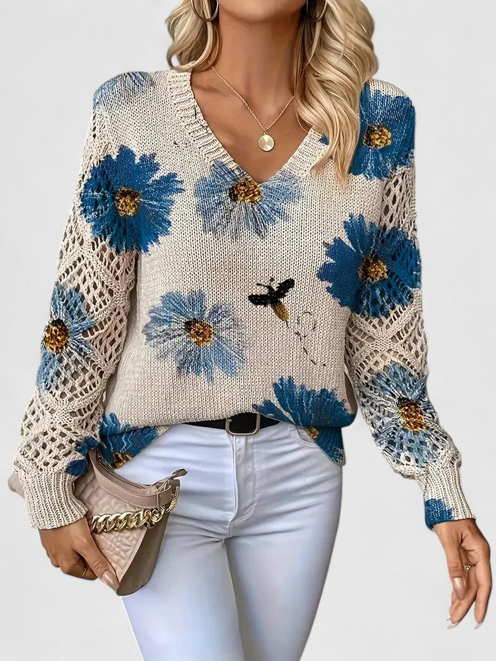 Alessa | Elegant jumper with floral design
