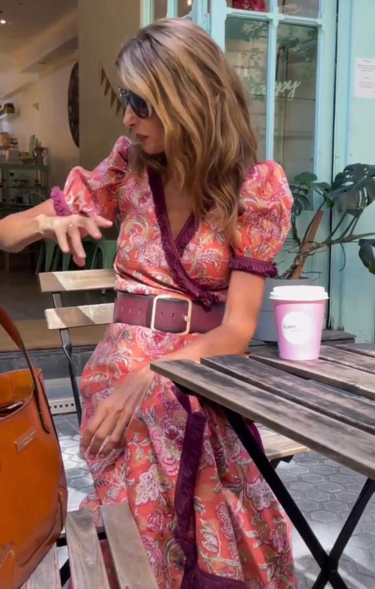 Stylish Pink Maxi Dress with Short Sleeves