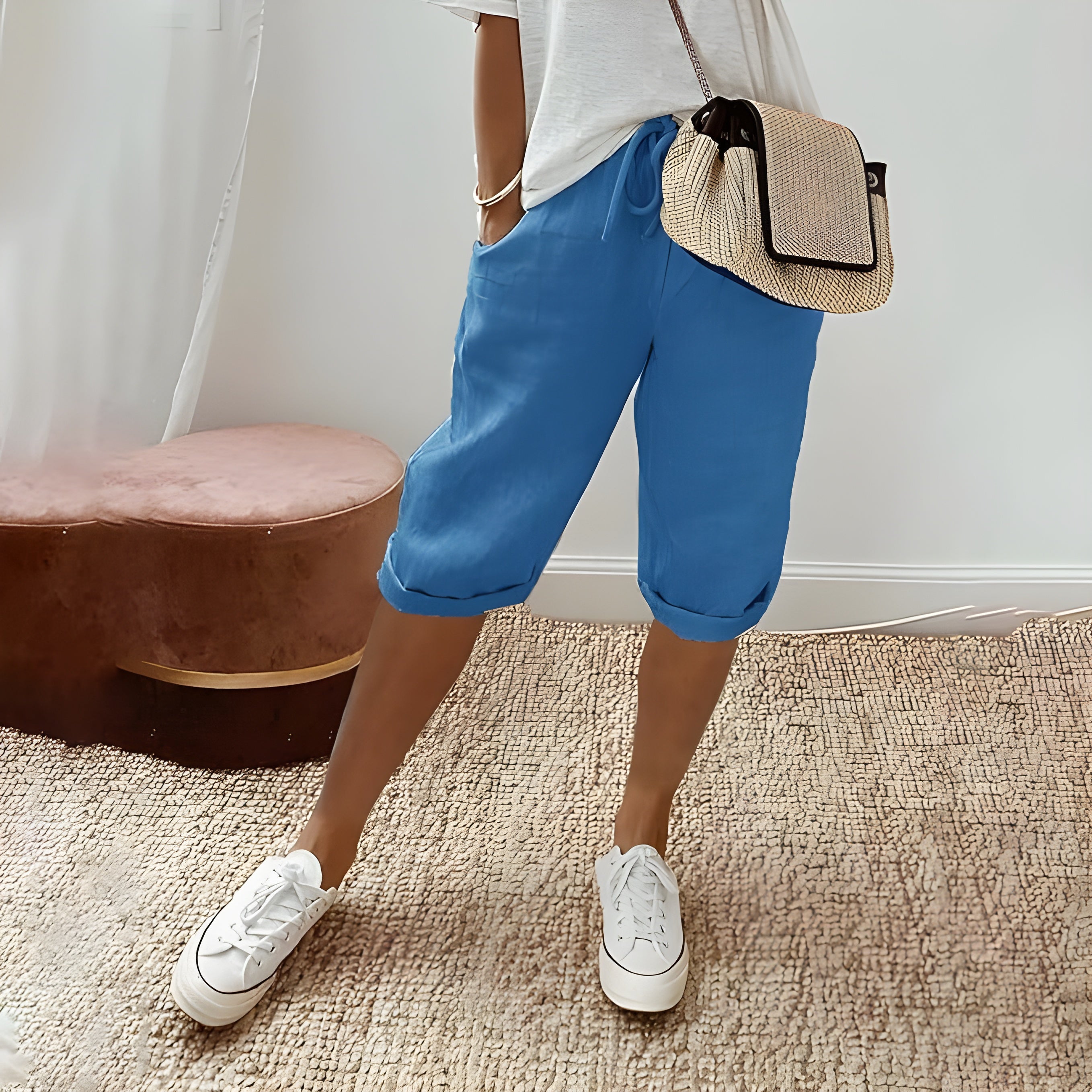Miley | Elegant Cotton-Linen Shorts