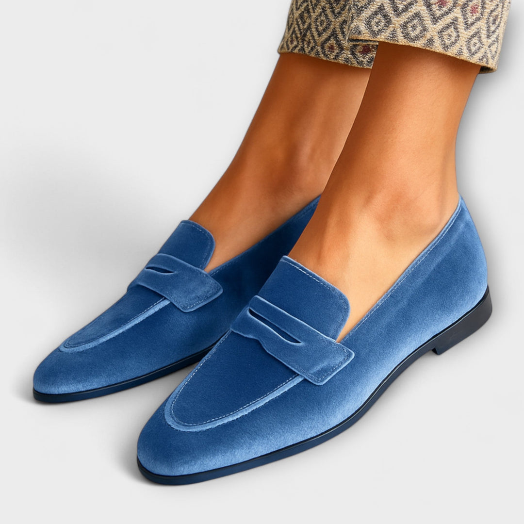 Louise - Soft Velour Loafers