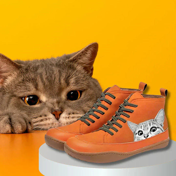 Colton™ | Leather ankle boots for cat lovers
