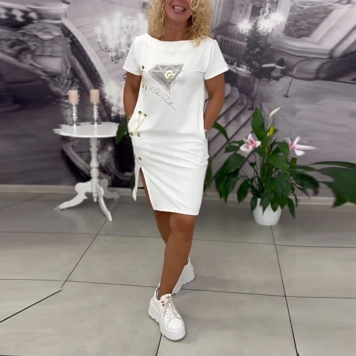 Samara Dress Printed Close-fitting Slit