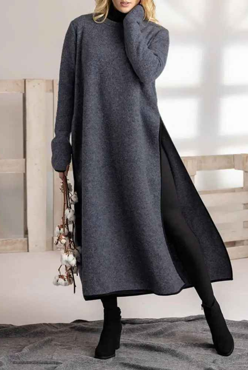 Hannah/ Elegant Pleated Maxi Dress