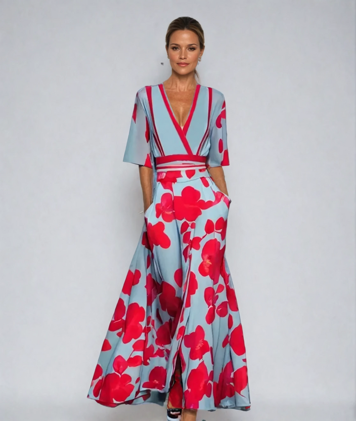 Anna | Elegant Floral Maxi Dress