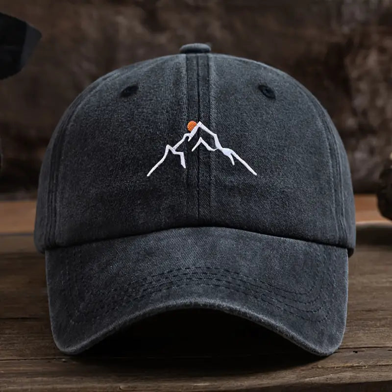 Derek™ | Baseball cap with mountain peak embroidery