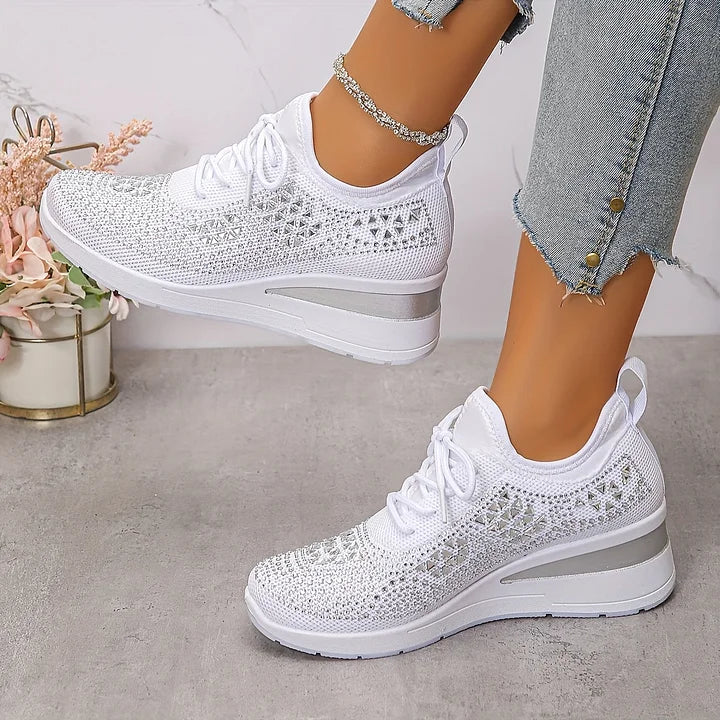 Molly – Orthopaedic Trainers with Sparkling Rhinestones