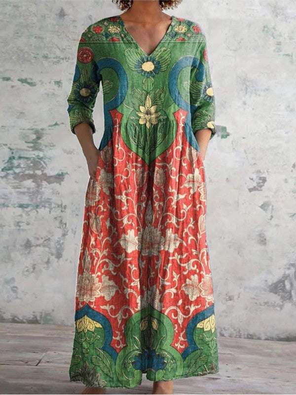 Matilda | Maxi Dress with Vintage Floral Print