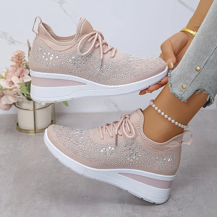 Molly – Orthopaedic Trainers with Sparkling Rhinestones