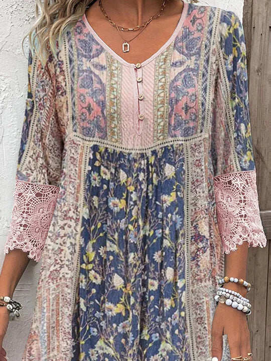 Scarlette™ | Boho Dress with Lace Details