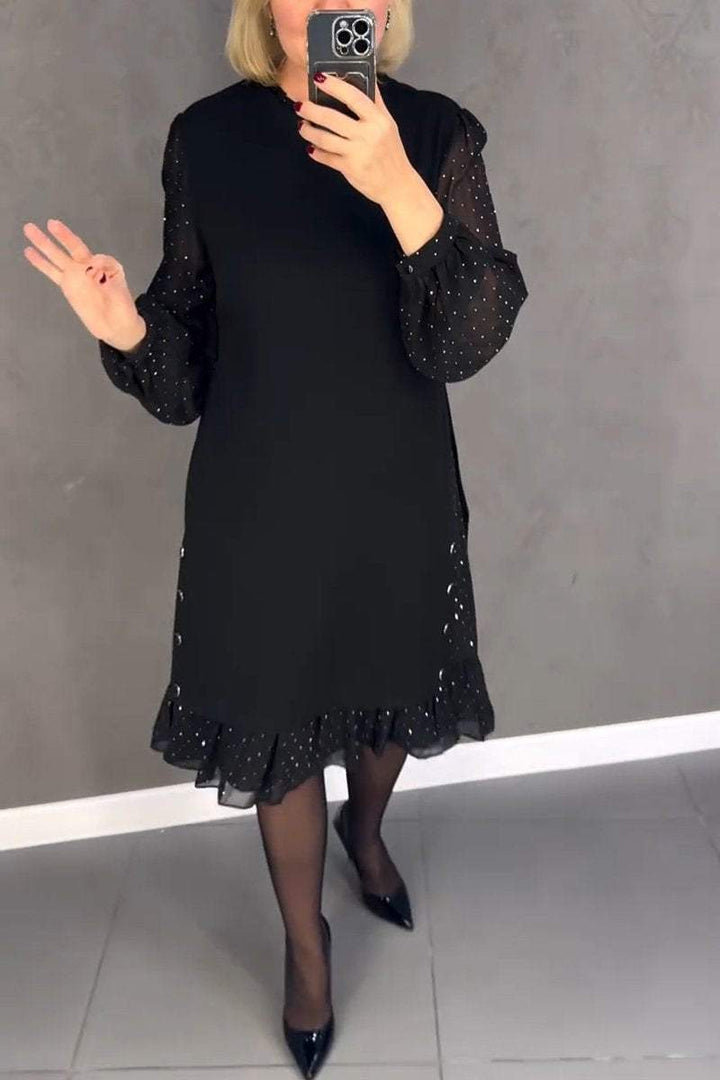 Grace/ Round Neck Diamond Dress