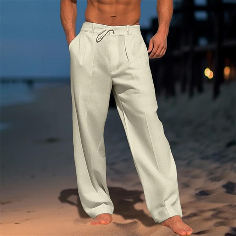 Jaxon - Plain Linen Trousers