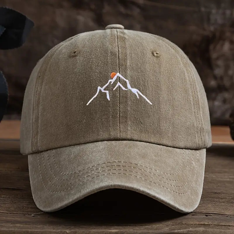 Derek™ | Baseball cap with mountain peak embroidery