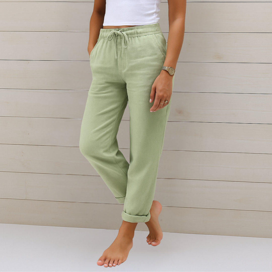 Bette™ | Premium Breathable Linen Stretch Trousers