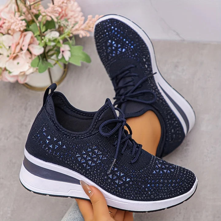 Molly – Orthopaedic Trainers with Sparkling Rhinestones