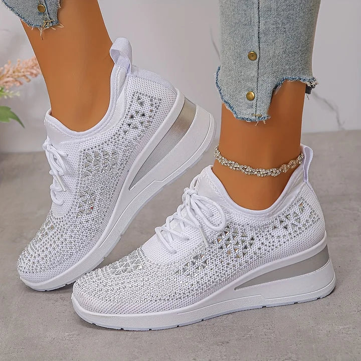 Molly – Orthopaedic Trainers with Sparkling Rhinestones