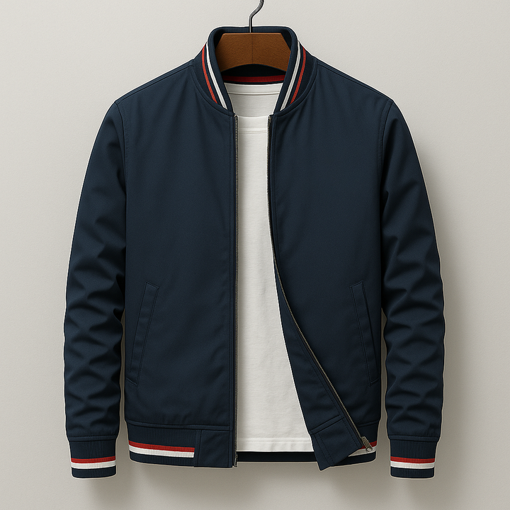 Gavin™ | Elegant Striped Bomber Jacket