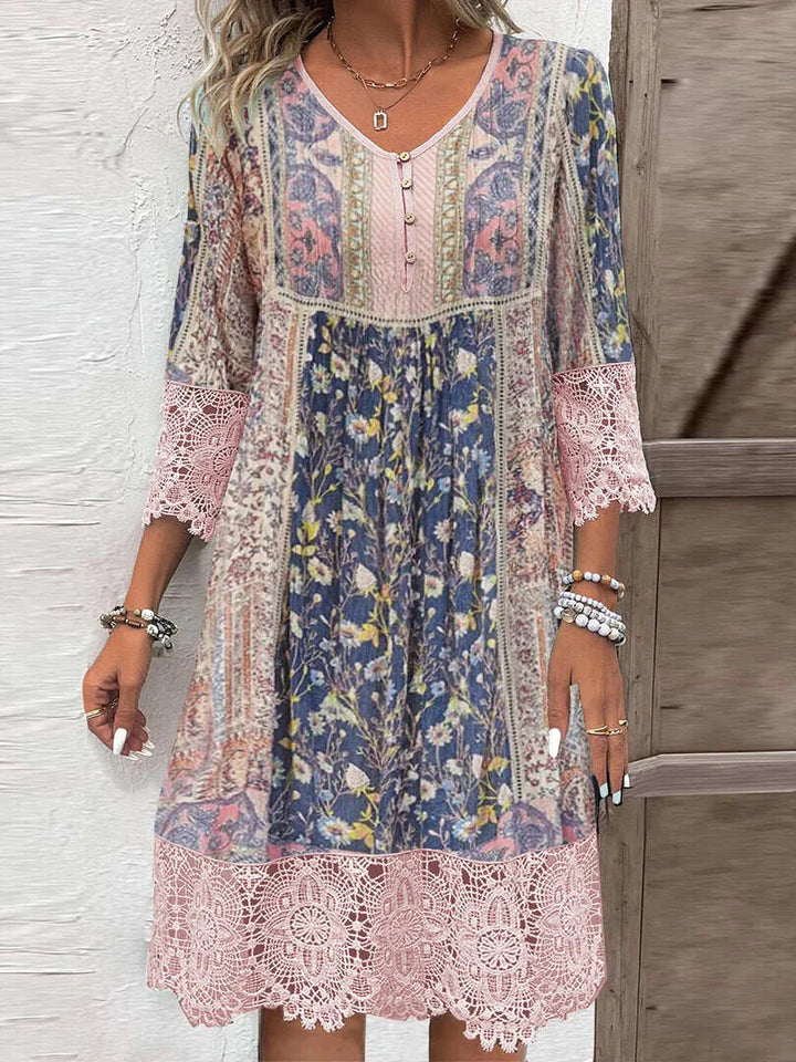 Scarlette™ | Boho Dress with Lace Details