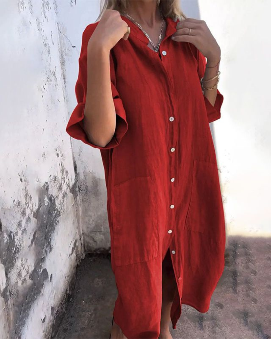 Briella™ | Ibiza Style Casual Ankle-height Shirt Dress