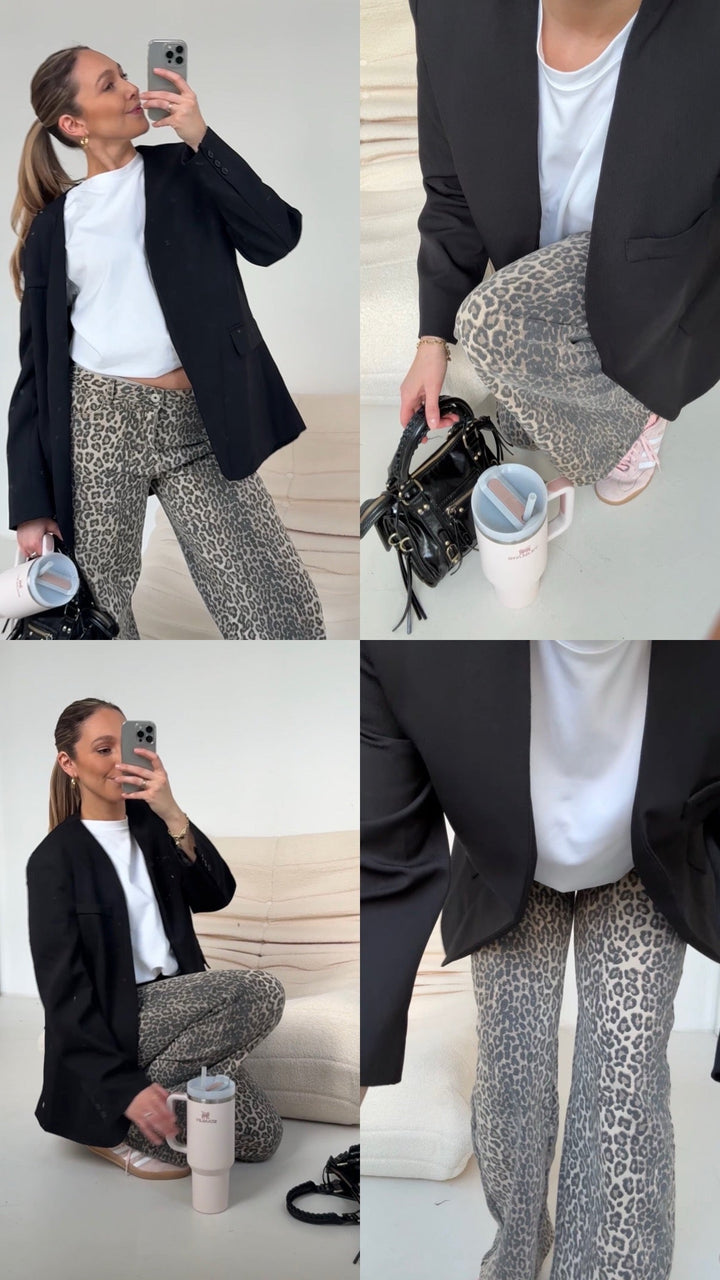 NAOMMI LEOPRINT DENIM