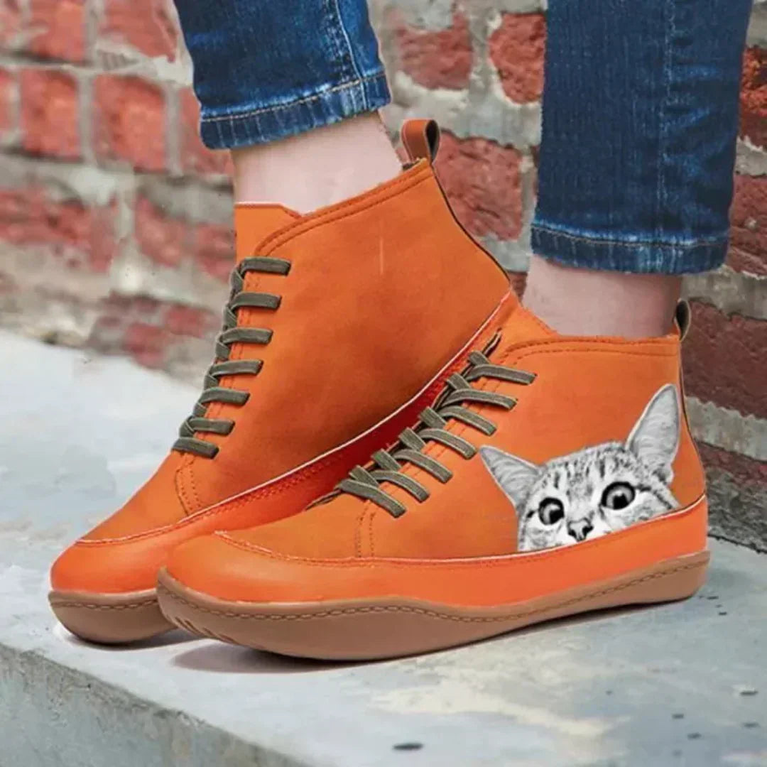 Colton™ | Leather ankle boots for cat lovers