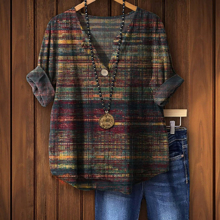 Nancy Vintage Colourful Blouse