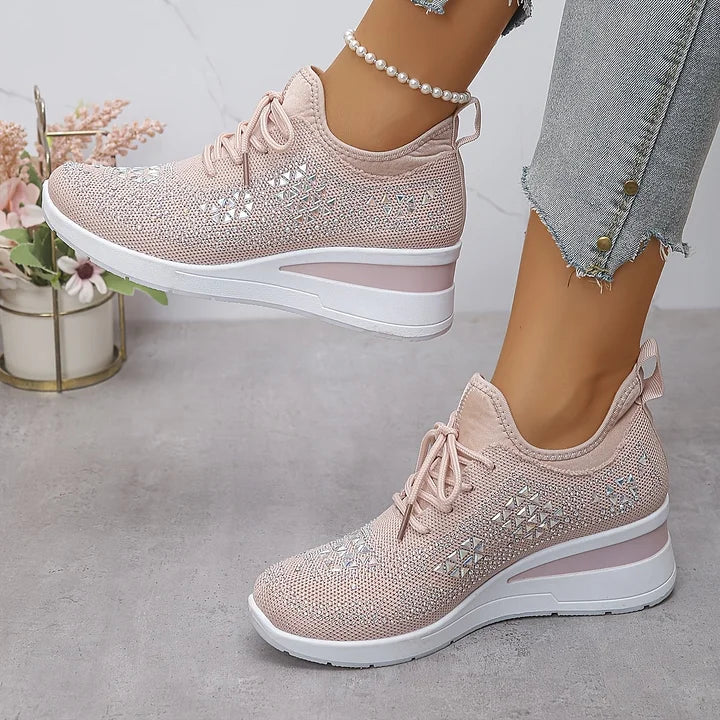 Molly – Orthopaedic Trainers with Sparkling Rhinestones
