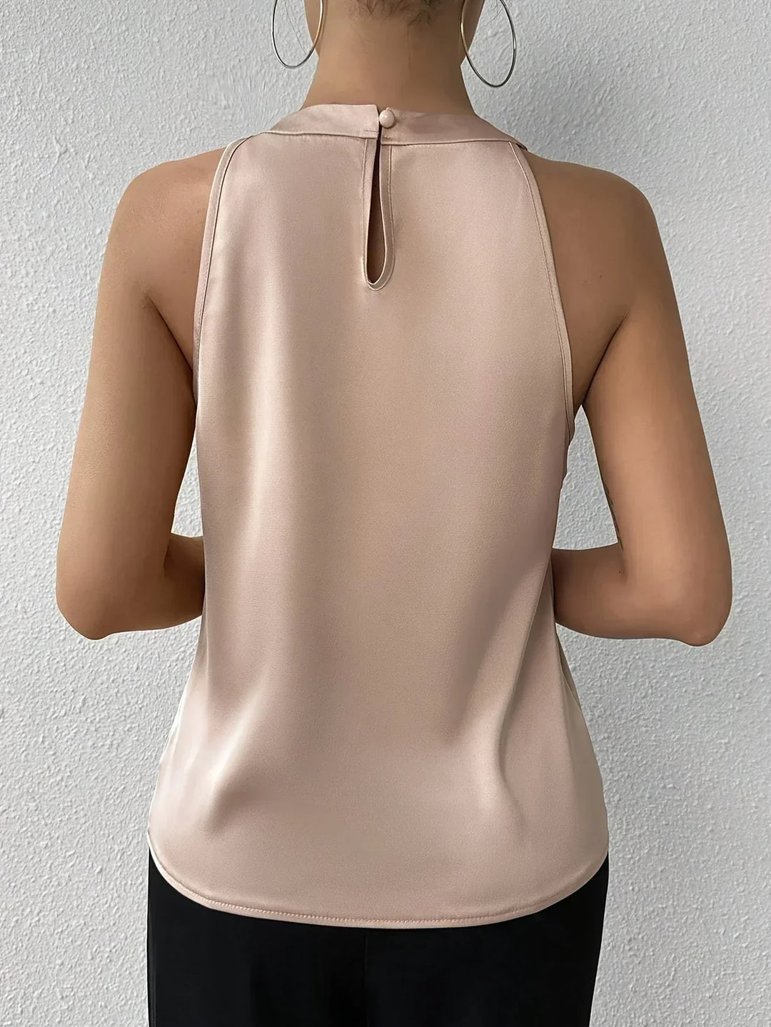 Davina™ | Elegant Satin Blouse with Open Shoulders