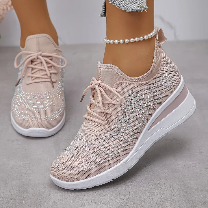 Molly – Orthopaedic Trainers with Sparkling Rhinestones
