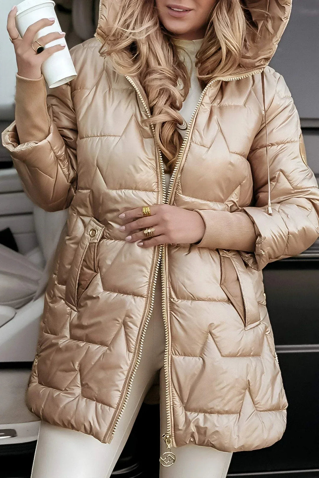 Daizy™ | Elegant winter coat with hood and lining